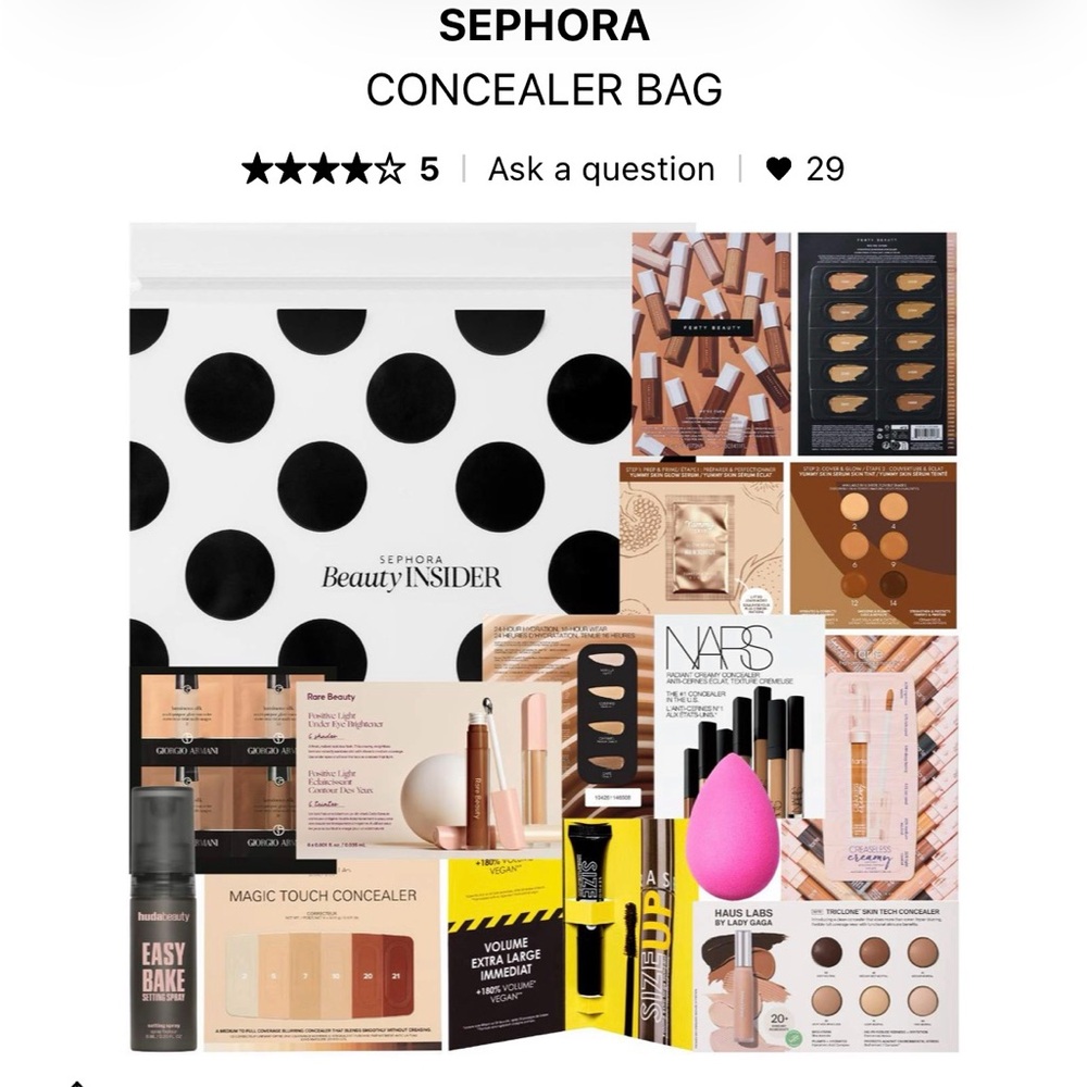 Sephora Beauty Insider Concealer Sample Collection